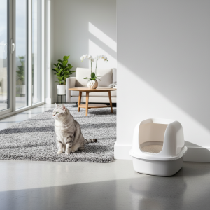 A photorealistic image capturing a serene and pristine home environment