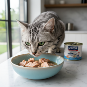 A stunning, photorealistic close-up shot of a healthy adult silver tabby cat with bright green eyes